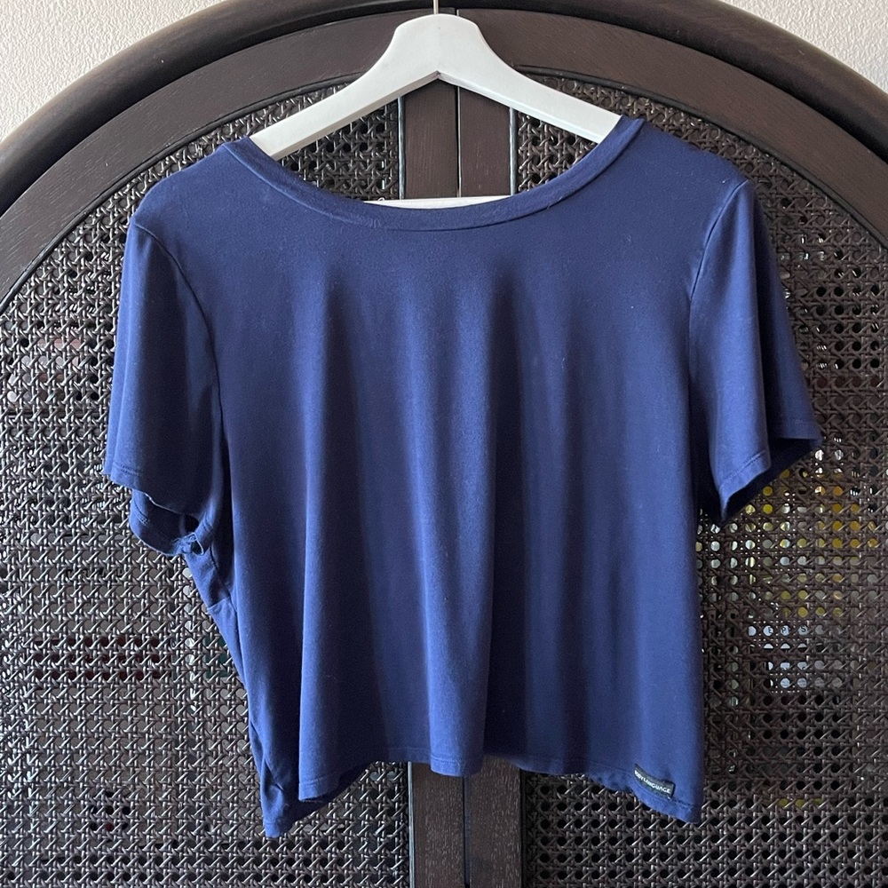 Body Language Wrap Crop Tee - Picture 4 of 8